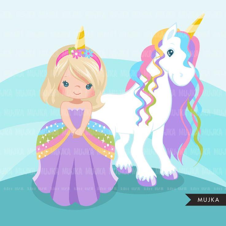 Unicorn Clipart Princess Gifts Rainbow Fairy Tale