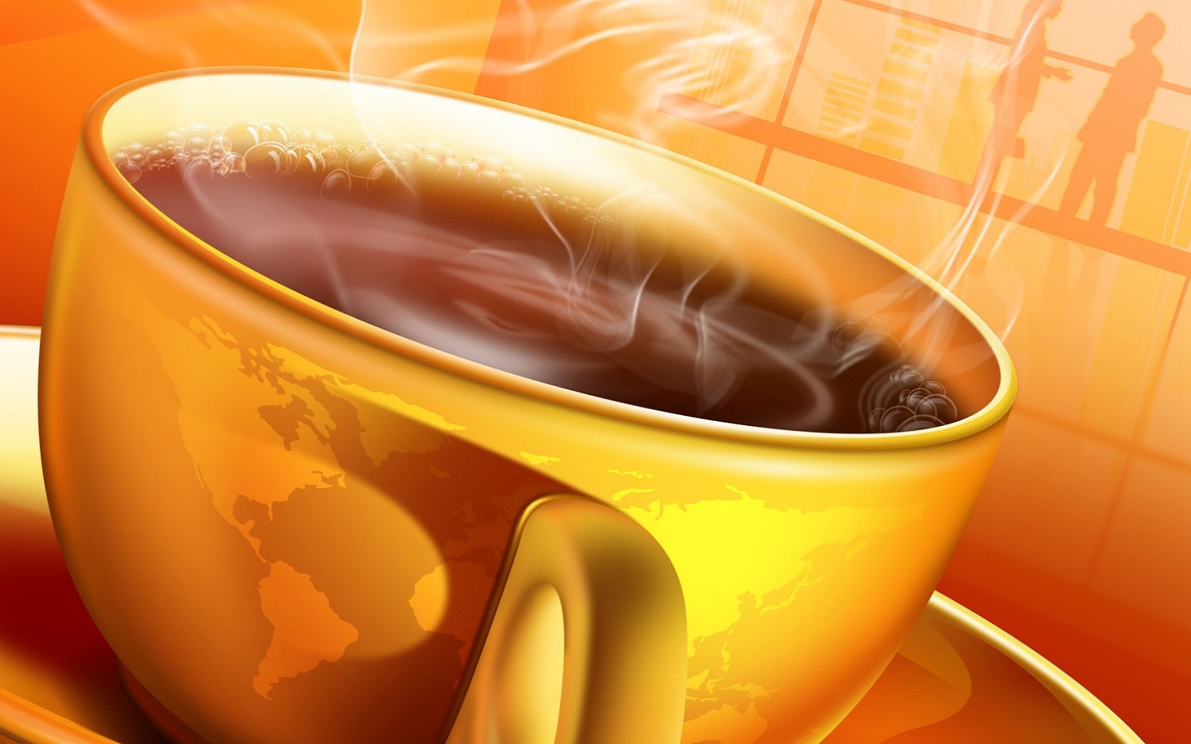 Good Morning Wishes Coffee Cup 3d Wide HD Wallpaper Rocks