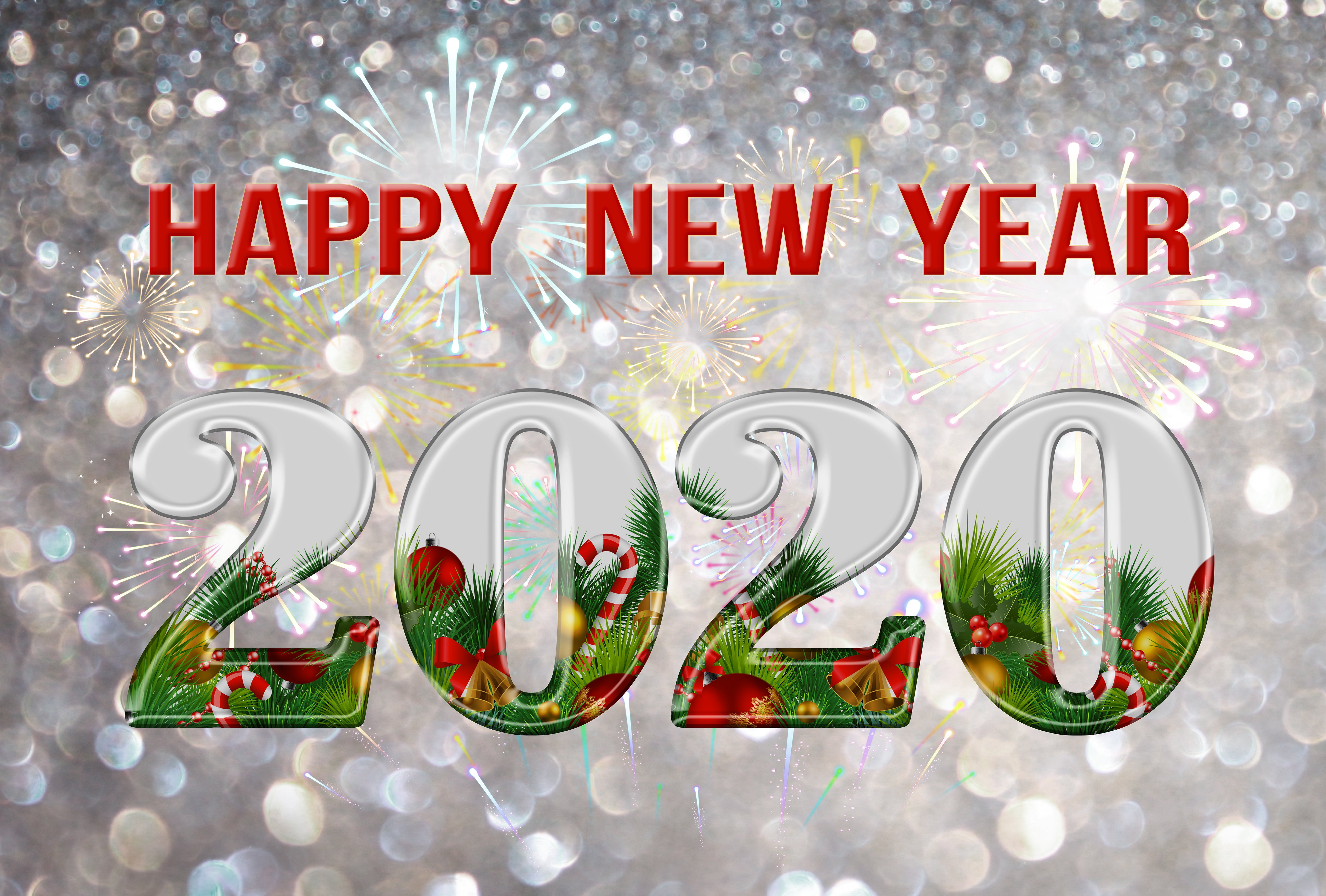 New Year 2020 4k Ultra HD Wallpaper Background Image 5000x3381
