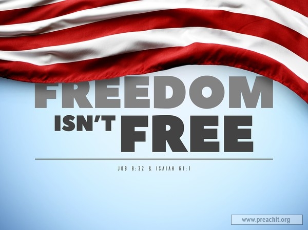 Service Background for Church Services Freedom Isnt Free