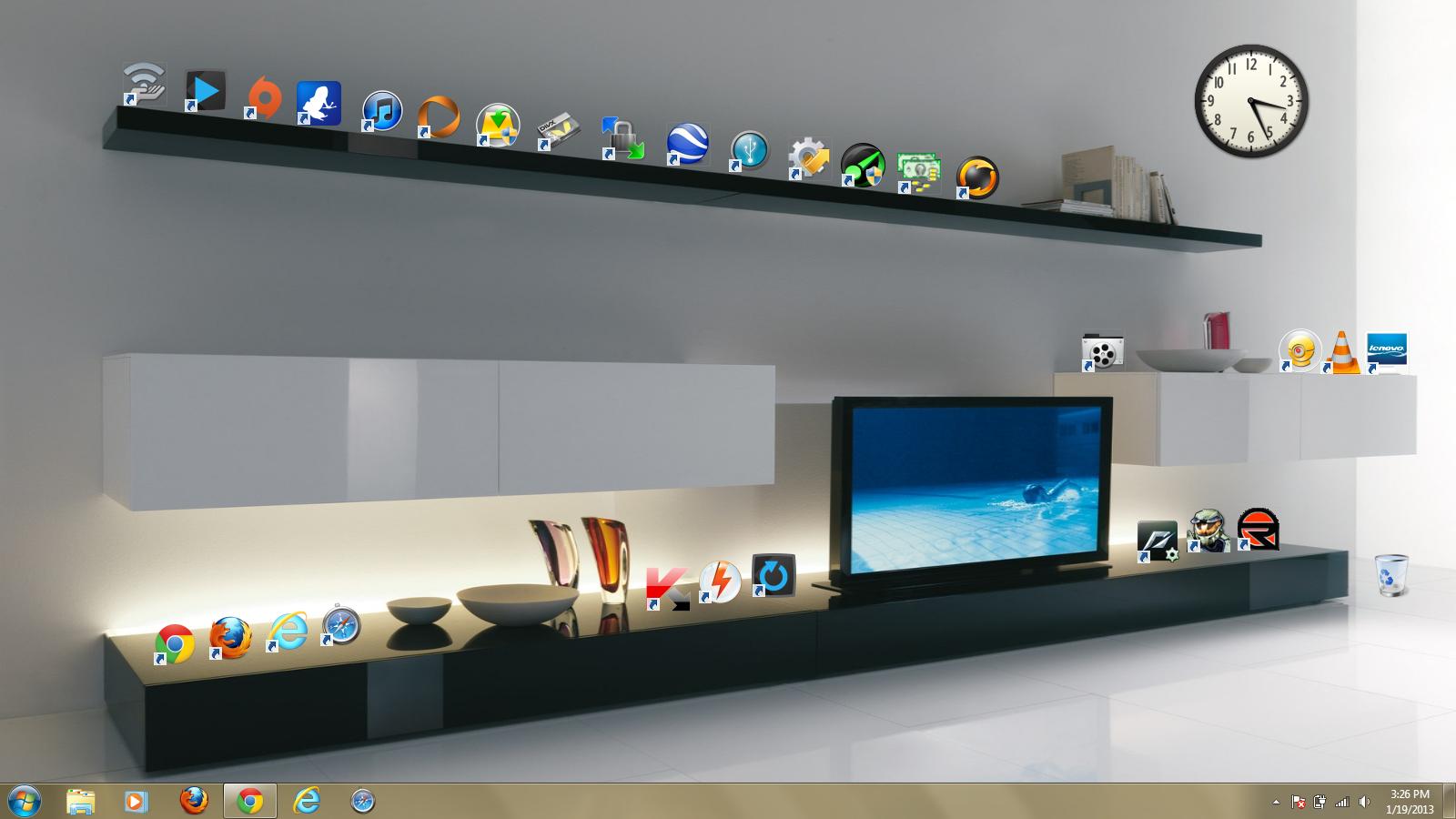 Creative Desktop Backgrounds Shelves The original wallpaper