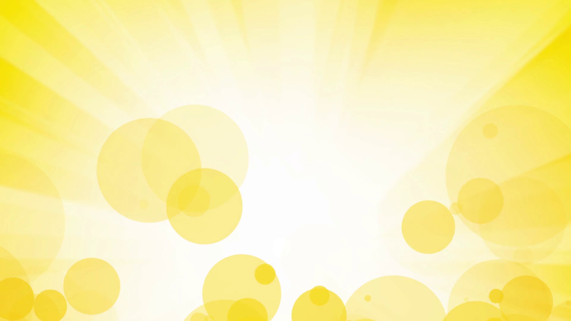 Fllying Yellow Bubbles With Rays Abstract Background Motion