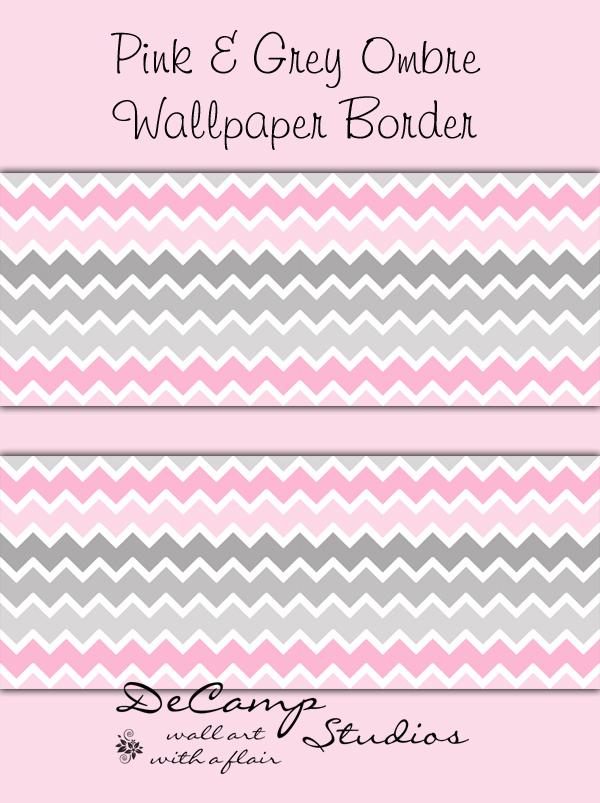 Free download gray grey ombre chevron wallpaper border wall decals girl boy [600x803] for your