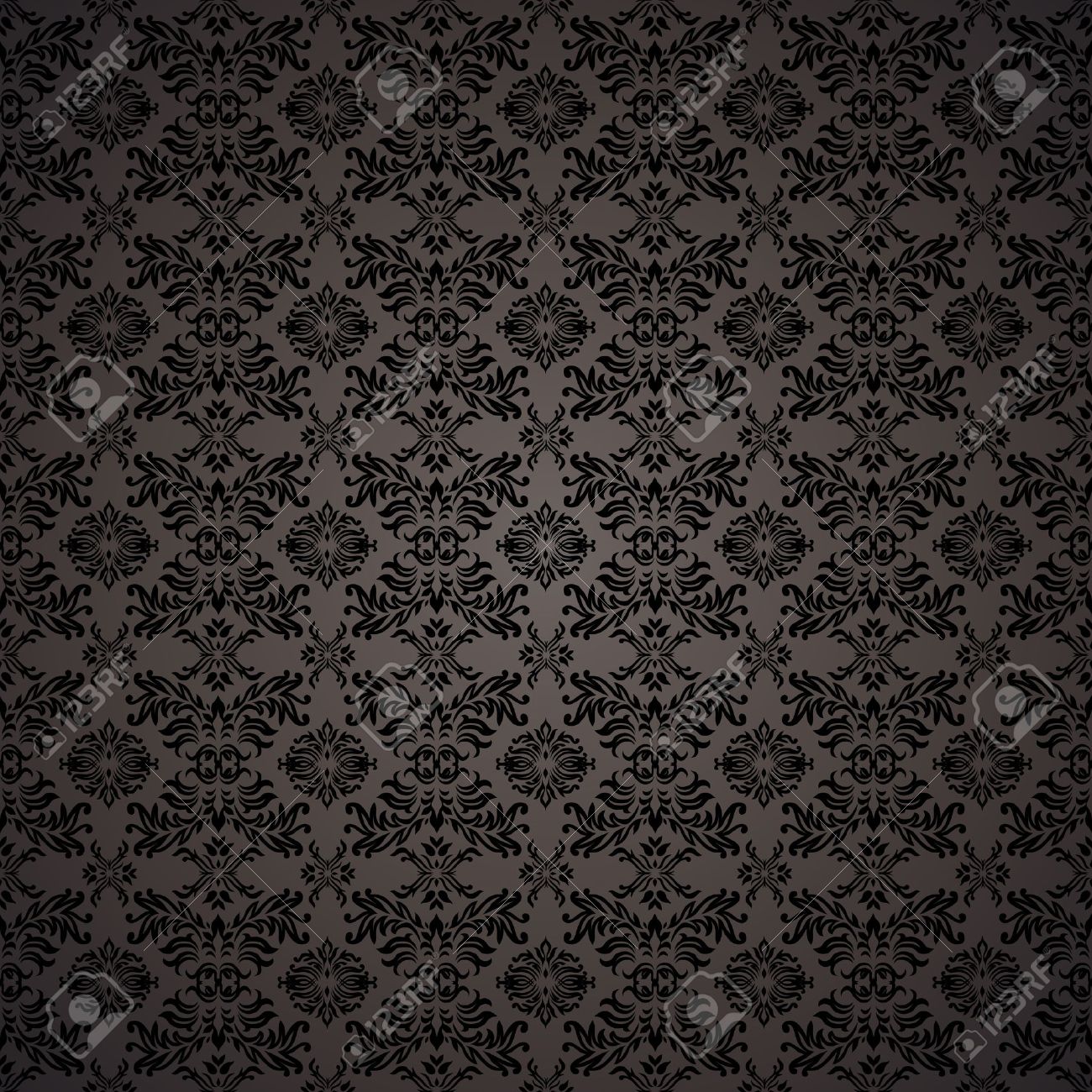 Black Gothic Repeating Seamless Wallpaper Background Design