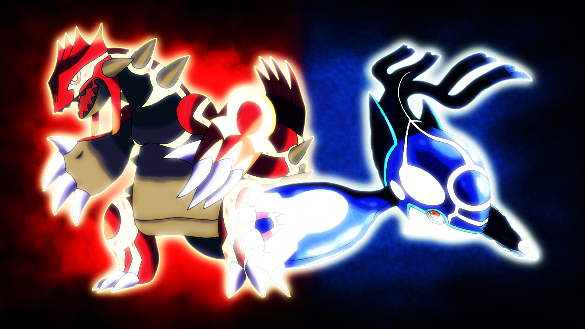 Primal Groudon And Kyogre Wallpaper By Glench