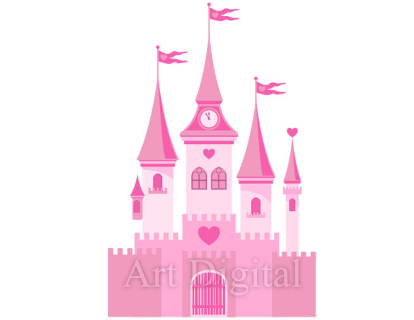 Fairy Tale Disney Princess Cinderella Castle Violet By Artdigital