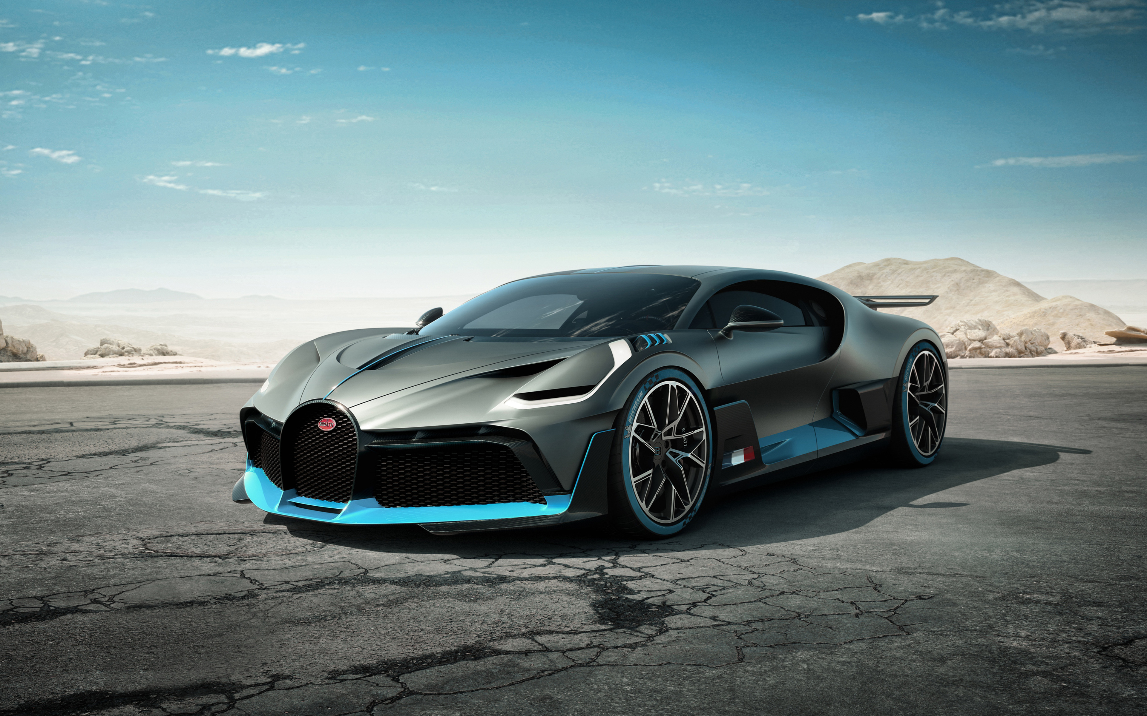 Bugatti Bolide Hypercar on a Desert Road