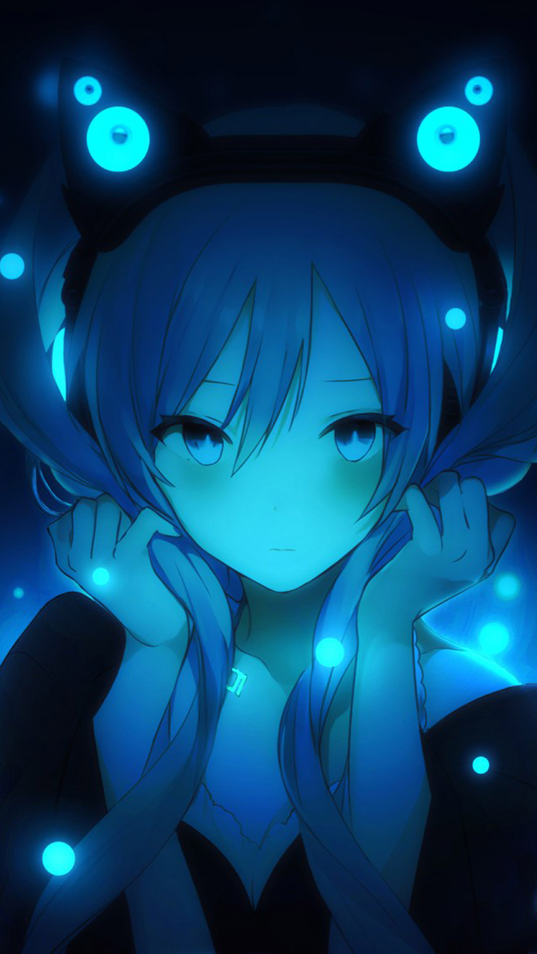 Anime Girl On Phone Wallpaper