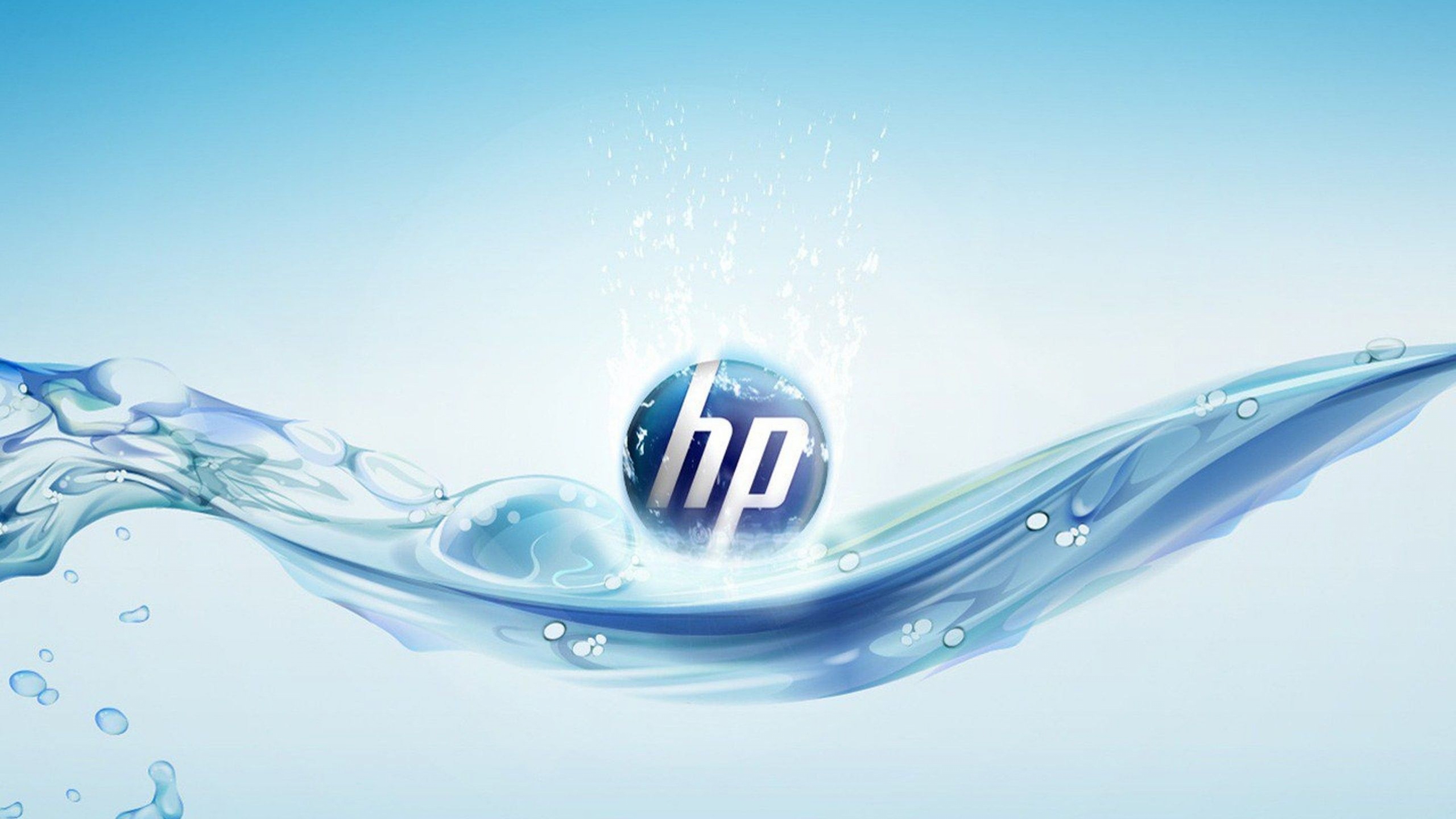 Hp Puters Logo Water Wallpaper Background 4k Ultra HD