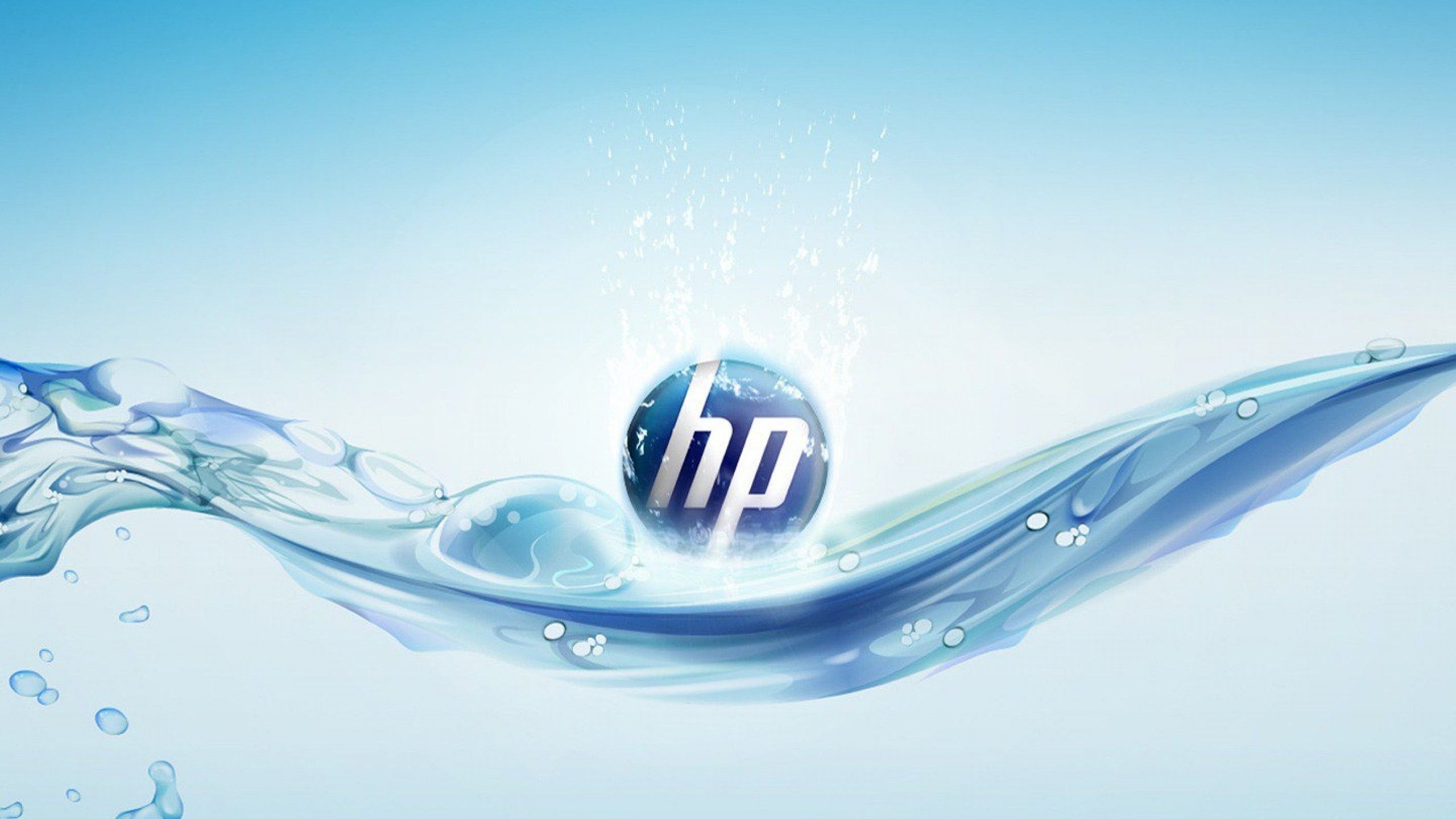 Hp Puters Logo Water Wallpaper Background 4k Ultra Hd