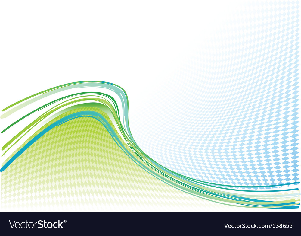 Blue And Green Wavy Background Royalty Vector Image