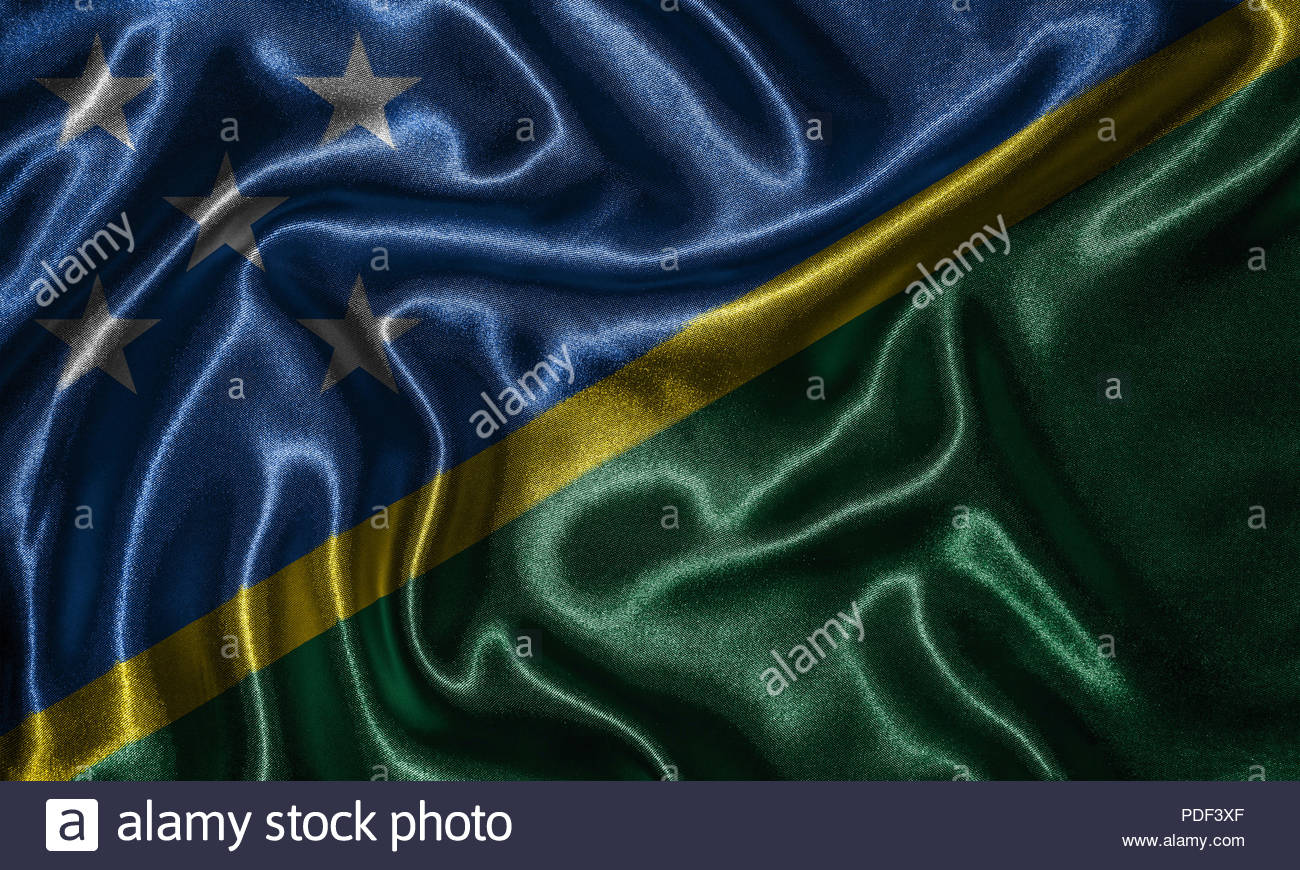 Solomon Islands Flag Fabric Of Country