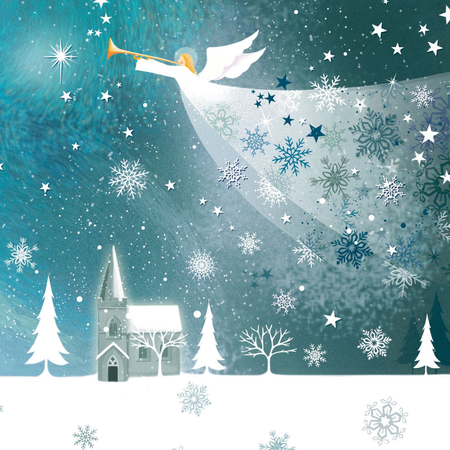 Christmas Angels Wallpaper On
