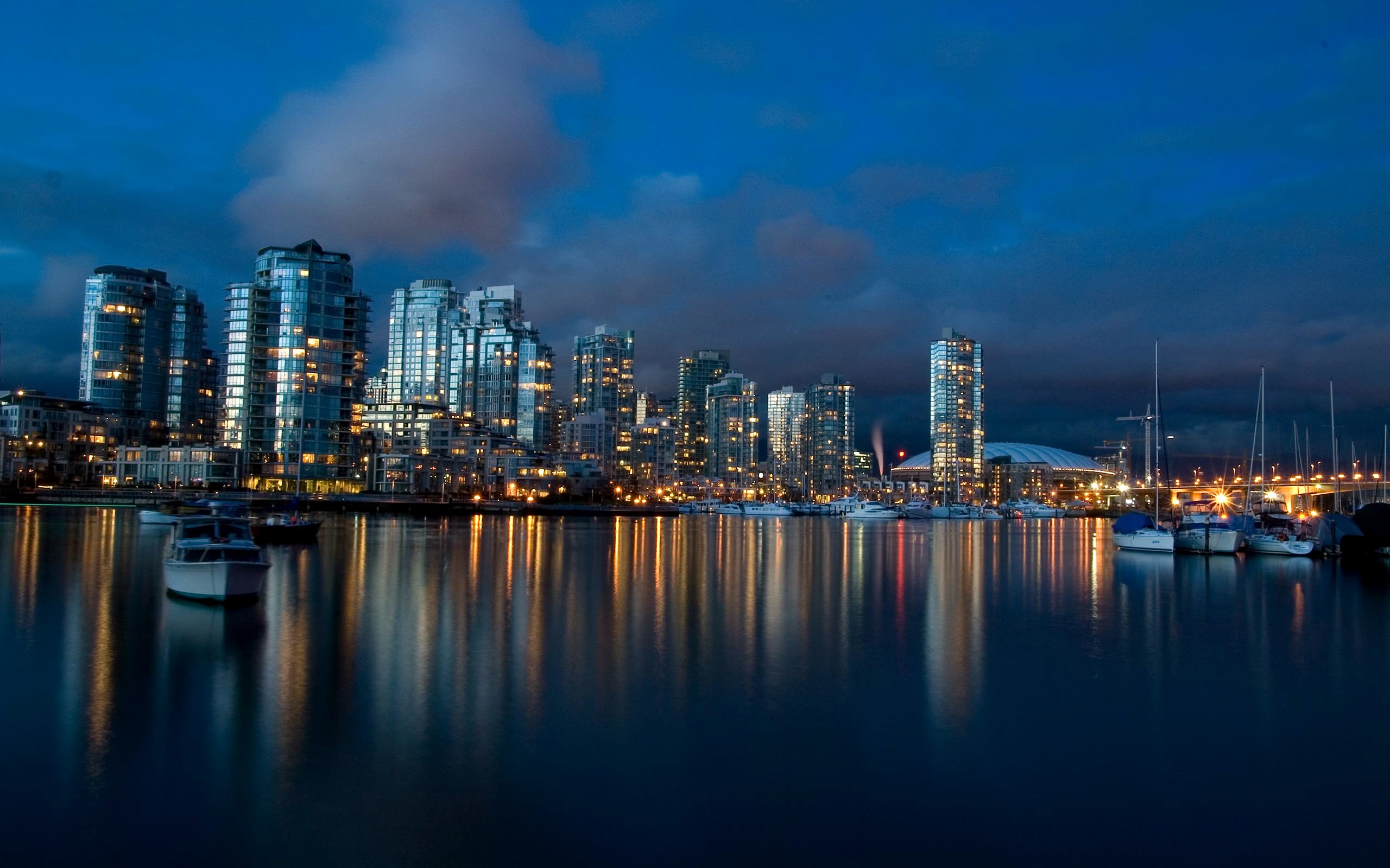 Vancouver Port Skyline Desktop Wallpaper