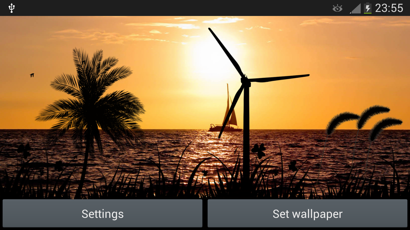 Sunset Windmill Live Wallpaper Android Apps On Google Play