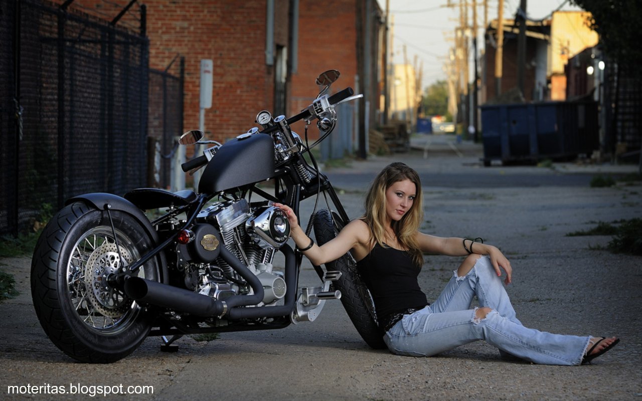 Motos Chicas Custom Bobber Wallpaper 2B43 2b 5bmoteritas Spot