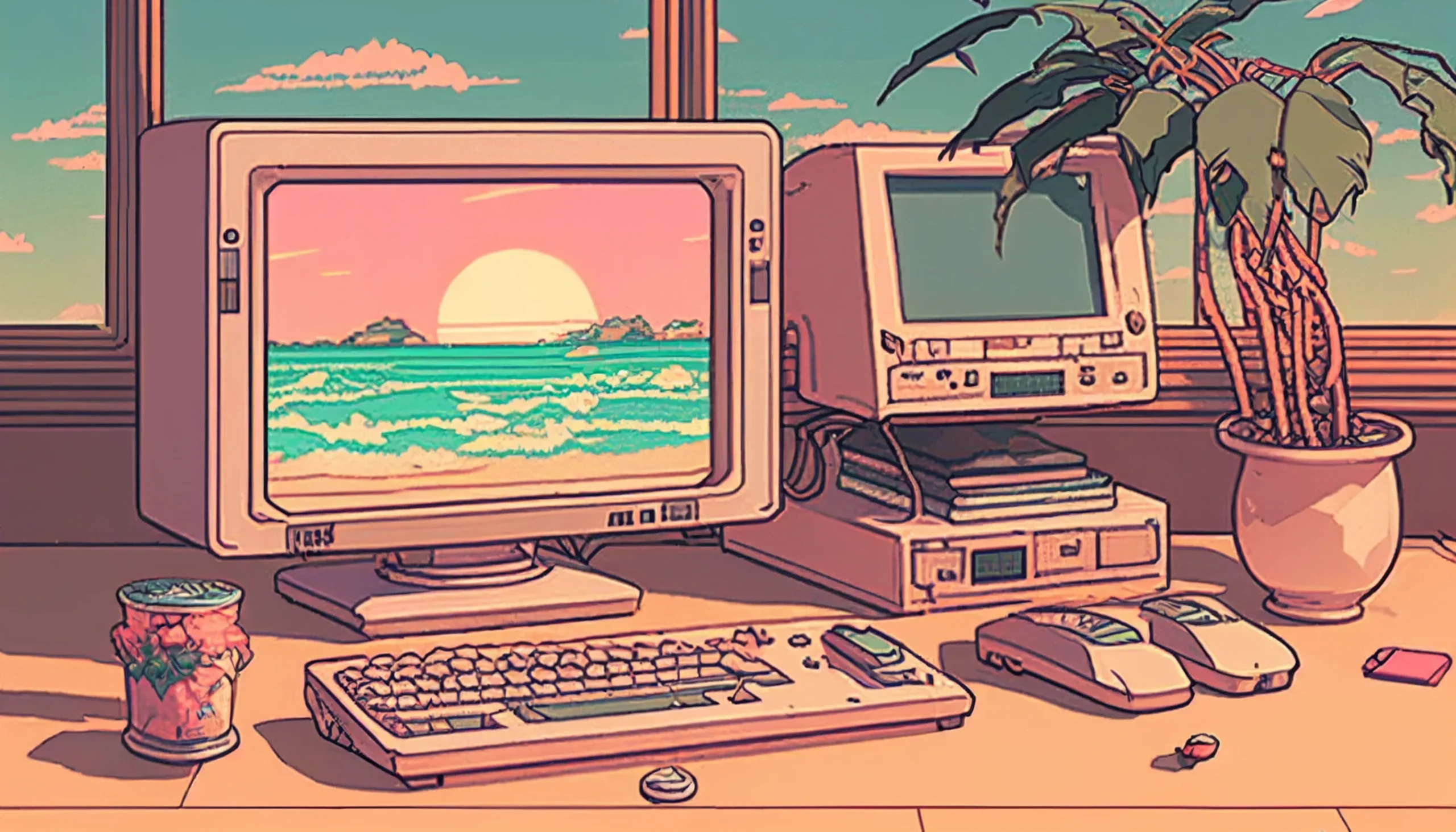 Step Into Nostalgia With Stunning 90s Anime Aesthetic Desktop Wallpaper