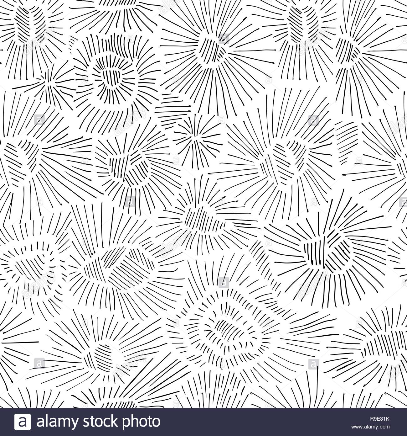 Abstract Black And White Seamless Pattern Dark Hatching Texture