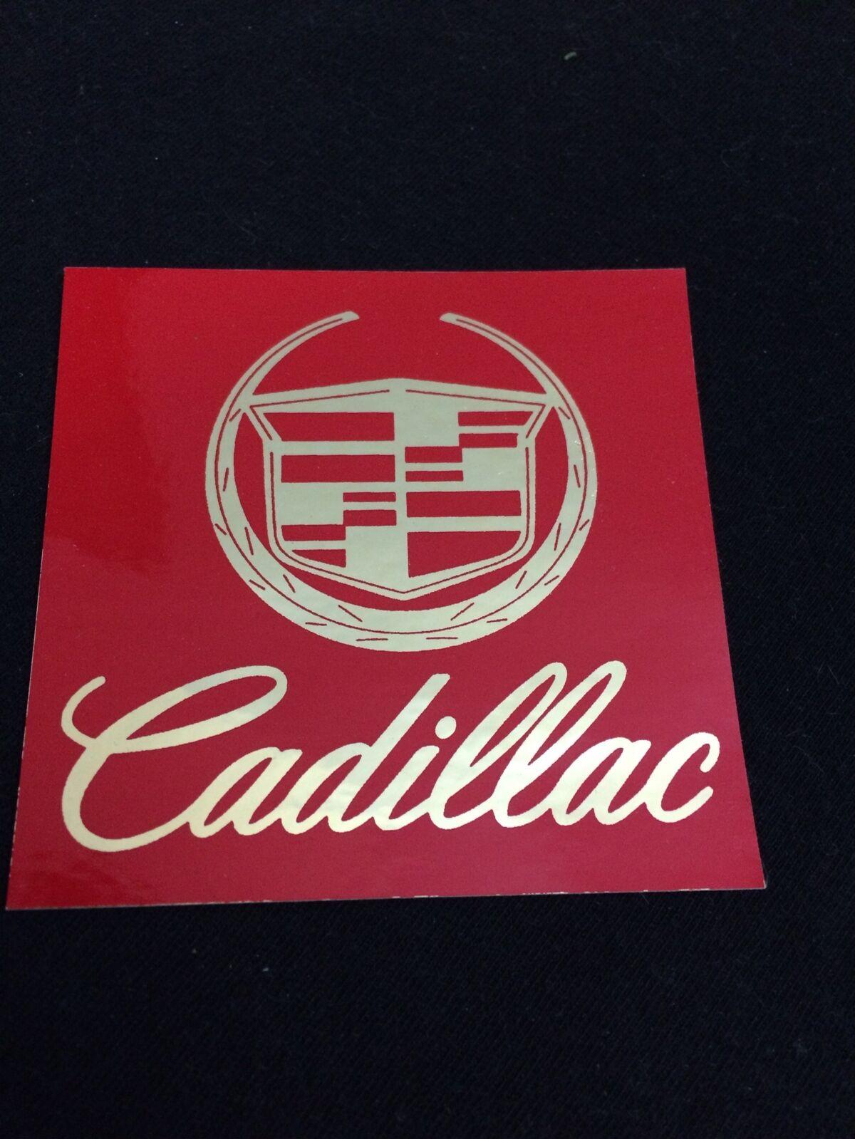 Red Gold Cadillac Car Logo Emblem Sticker Collection Edition
