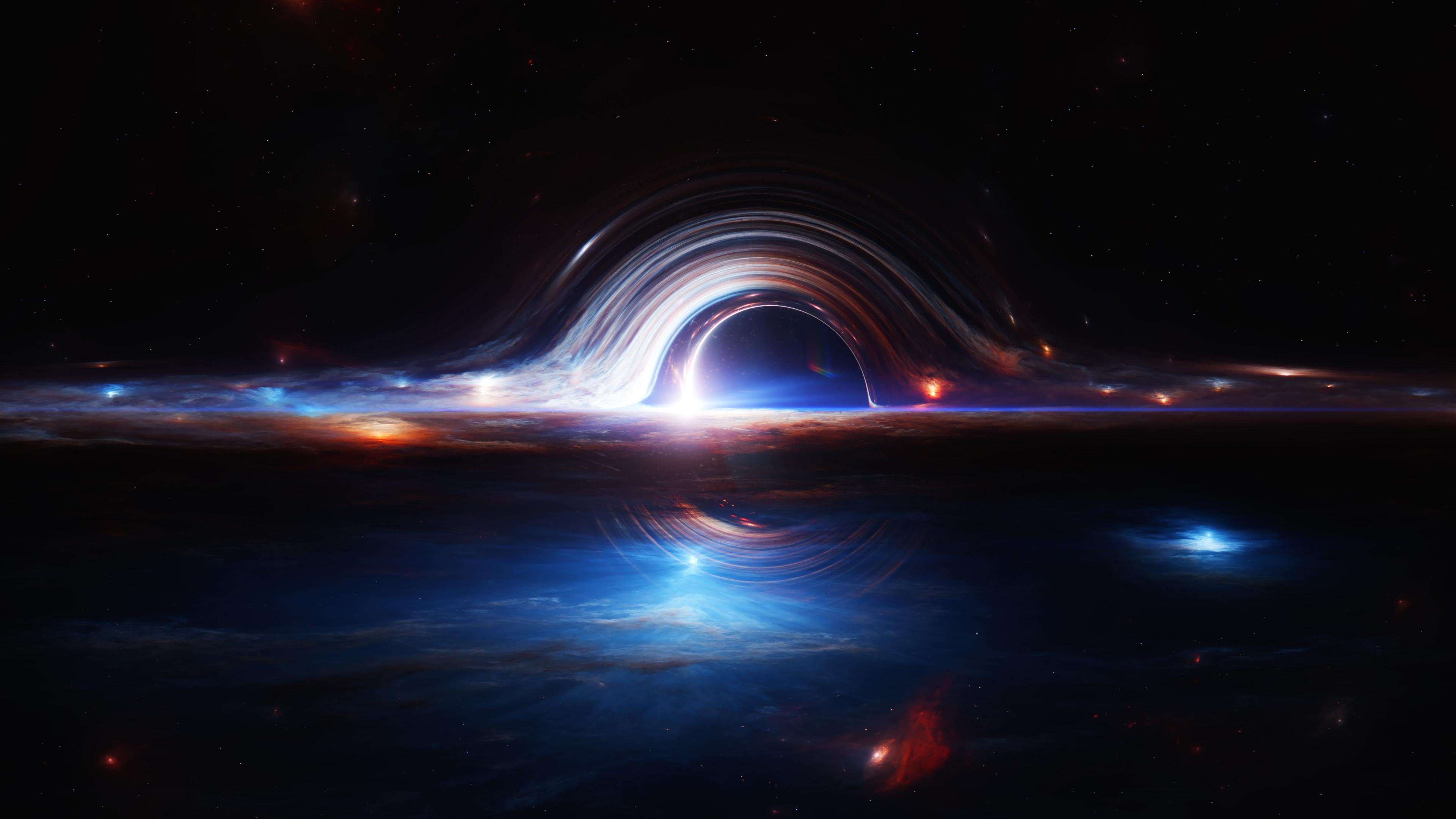 4k Sci Fi Black Hole Wallpaper Background Image