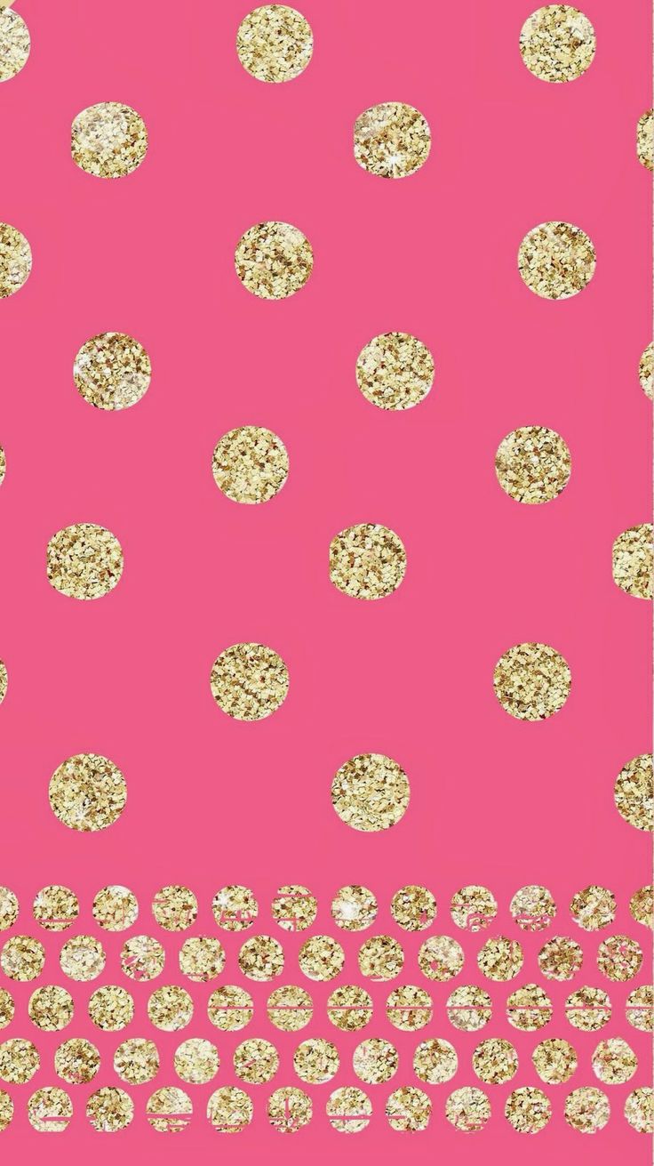 iPhone Wallpaper Background Pink And Glitter Polka Dots