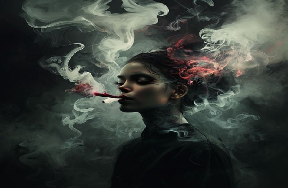 Girl Smoking Wallpaper