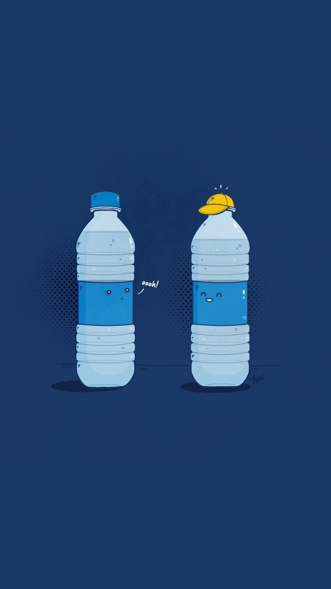 Funny Android Wallpaper Cartoon Water Bottle