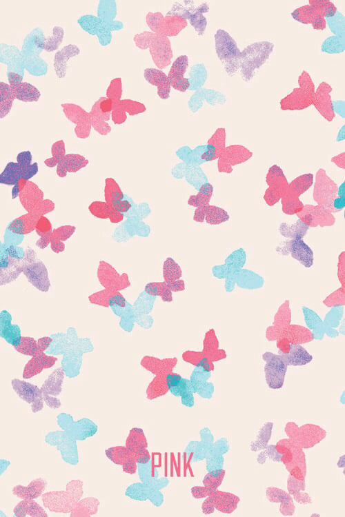 mixerlittlegirlButterfly Pink VS Wallpaper on We Heart It http