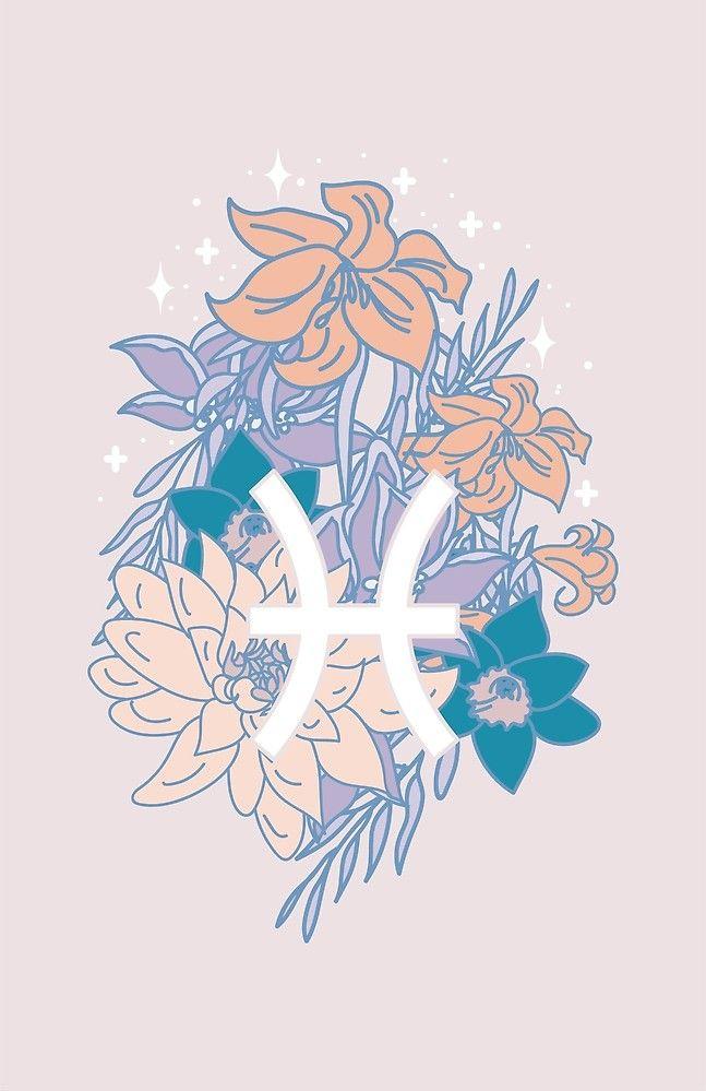 Pisces Flowers Pastel By Venusandmoon Gemini Wallpaper