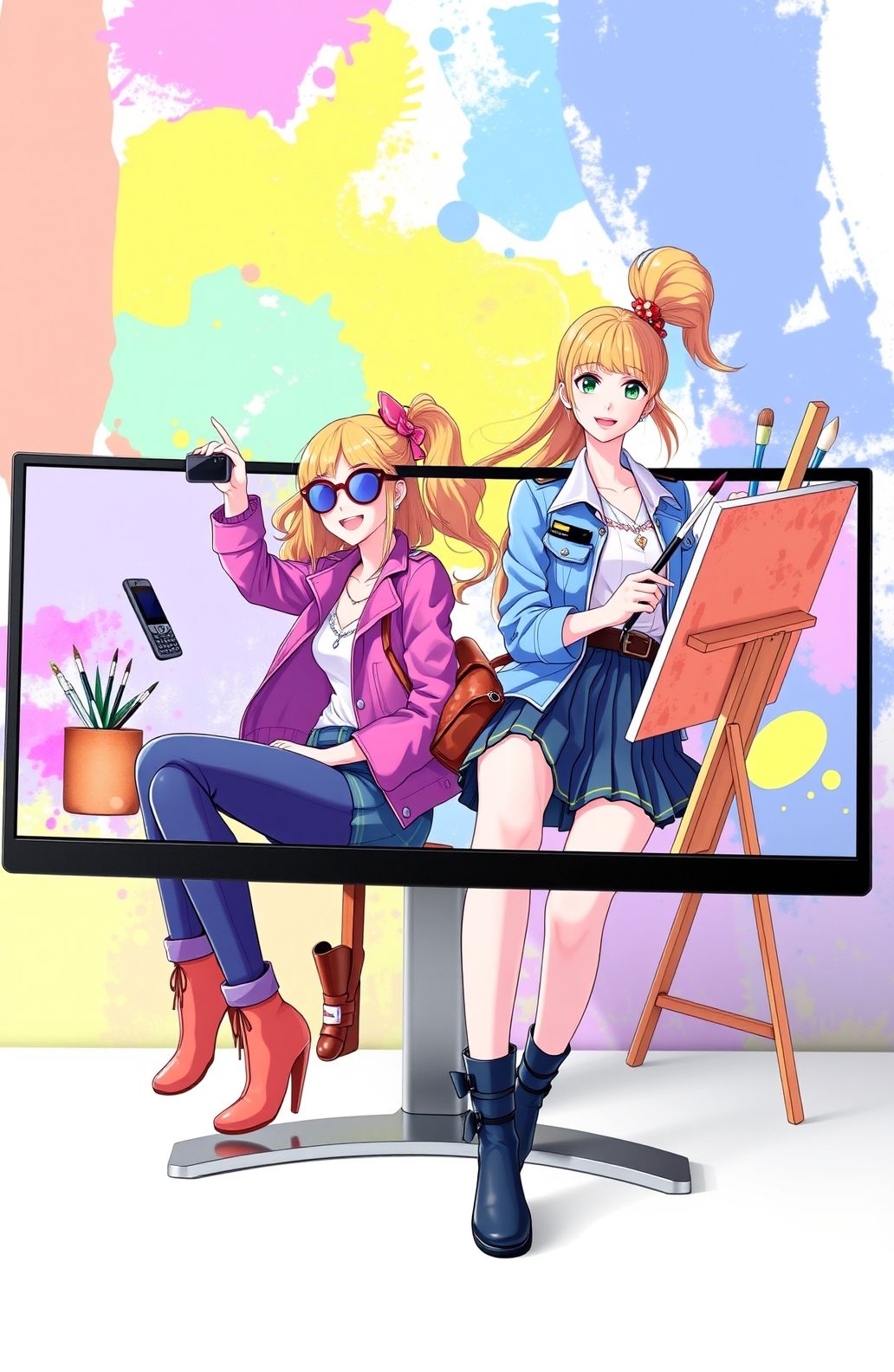Dual Monitor Wallpaper Girls