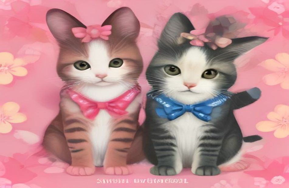 Cute Cat Drawings Wallpaper