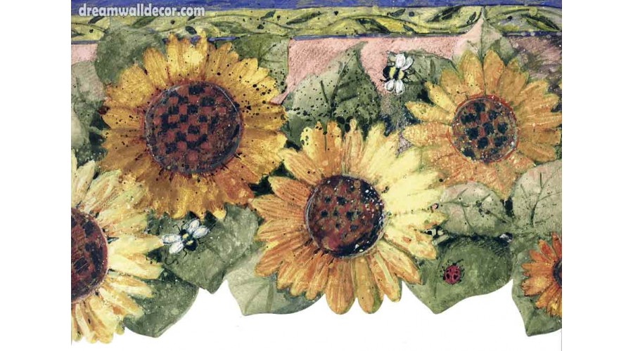 Wall Decor  Wallpaper Border Sunflowers Yellow Summer  Poshmark