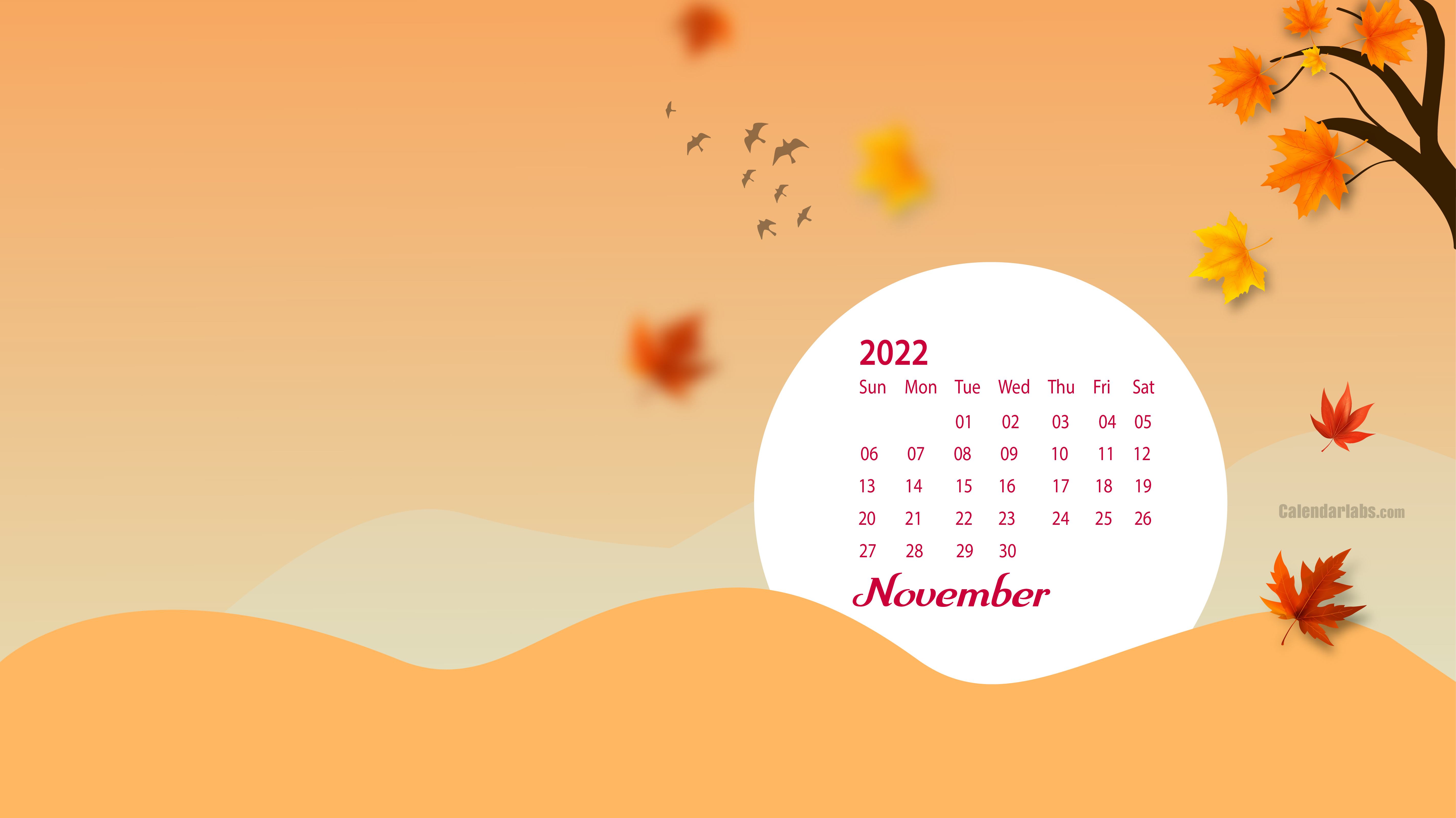 November 2022 Desktop Wallpaper Calendar   CalendarLabs