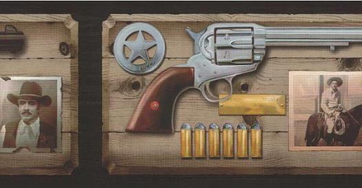 Old West Ammo Wallpaper Border