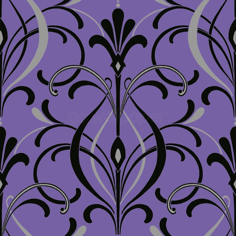 Stunning Purple Black Silver Art Deco Wallpaper GoWallpaper