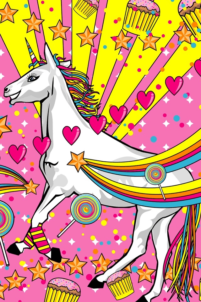 Pink Glitter Unicorn Wallpaper