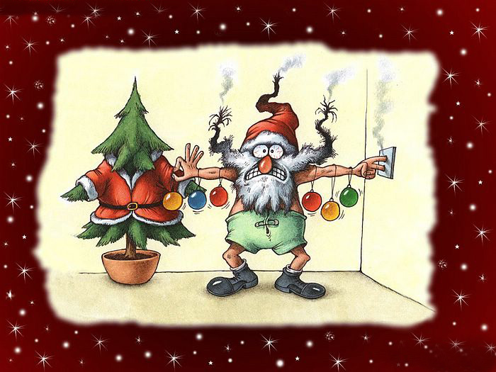 Christmas Desktop Wallpaper Funny Santa