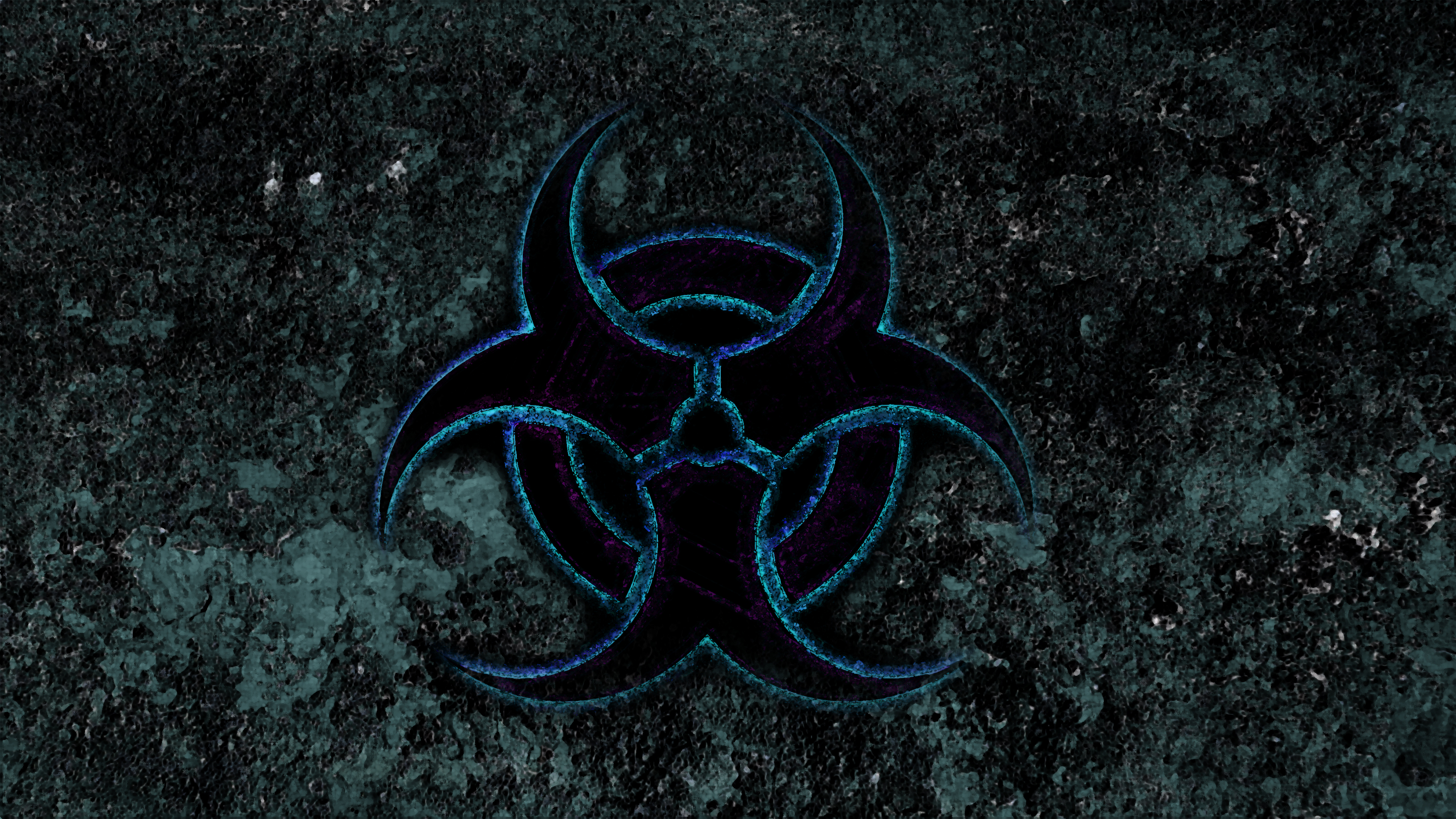 Blue Biohazard Wallpaper By Manbearpagan