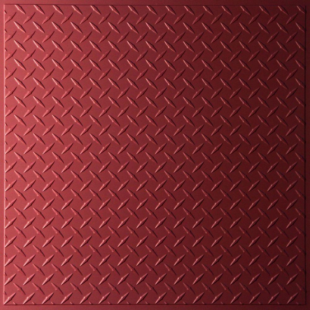 Ceilume Diamond Plate Merlot Ft X Lay In Or Glue Up