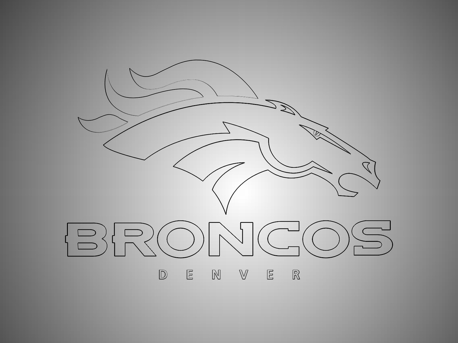 Denver Broncos Minimal Logo Wallpaper