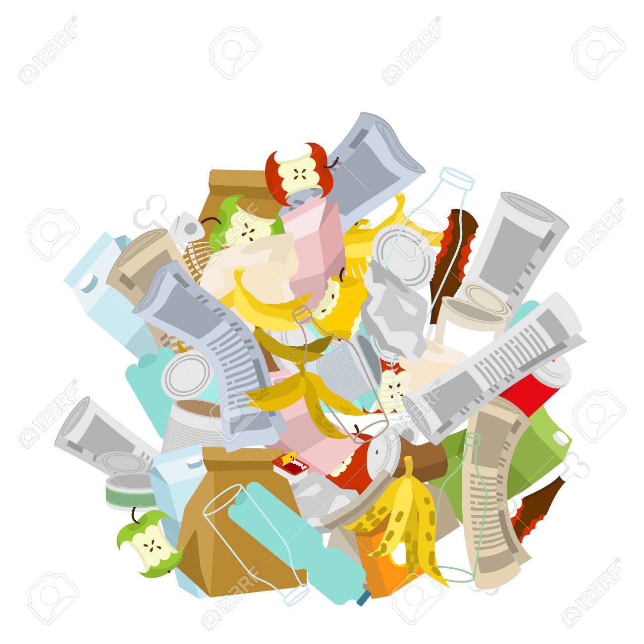 Heap Trash Isolated Pile Rubbish Garbage Stack Litter