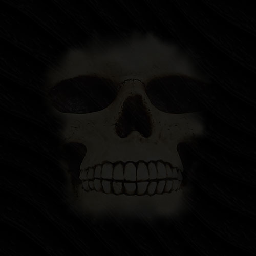 Black Background Dark Skull From The Darkness