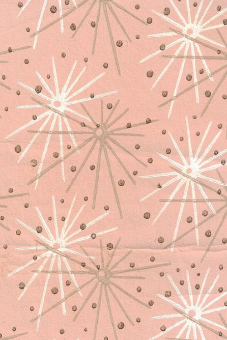Vintage Wallpaper Pink Starburst