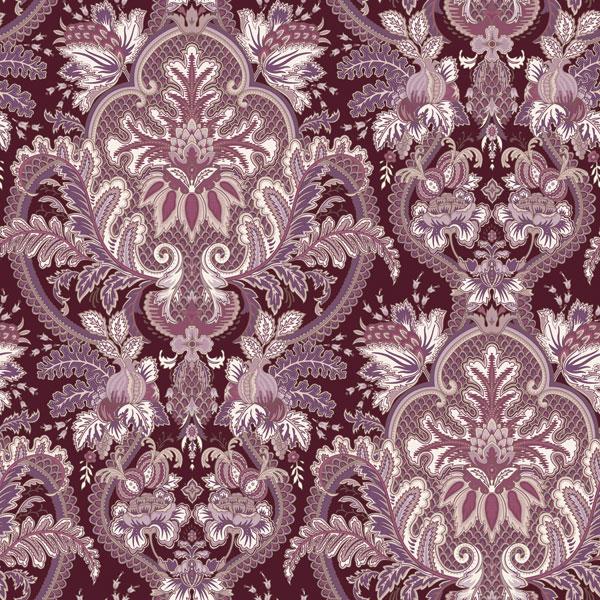 Blue Mountain Wallcovering Small Paisley Damask Purple Search Results