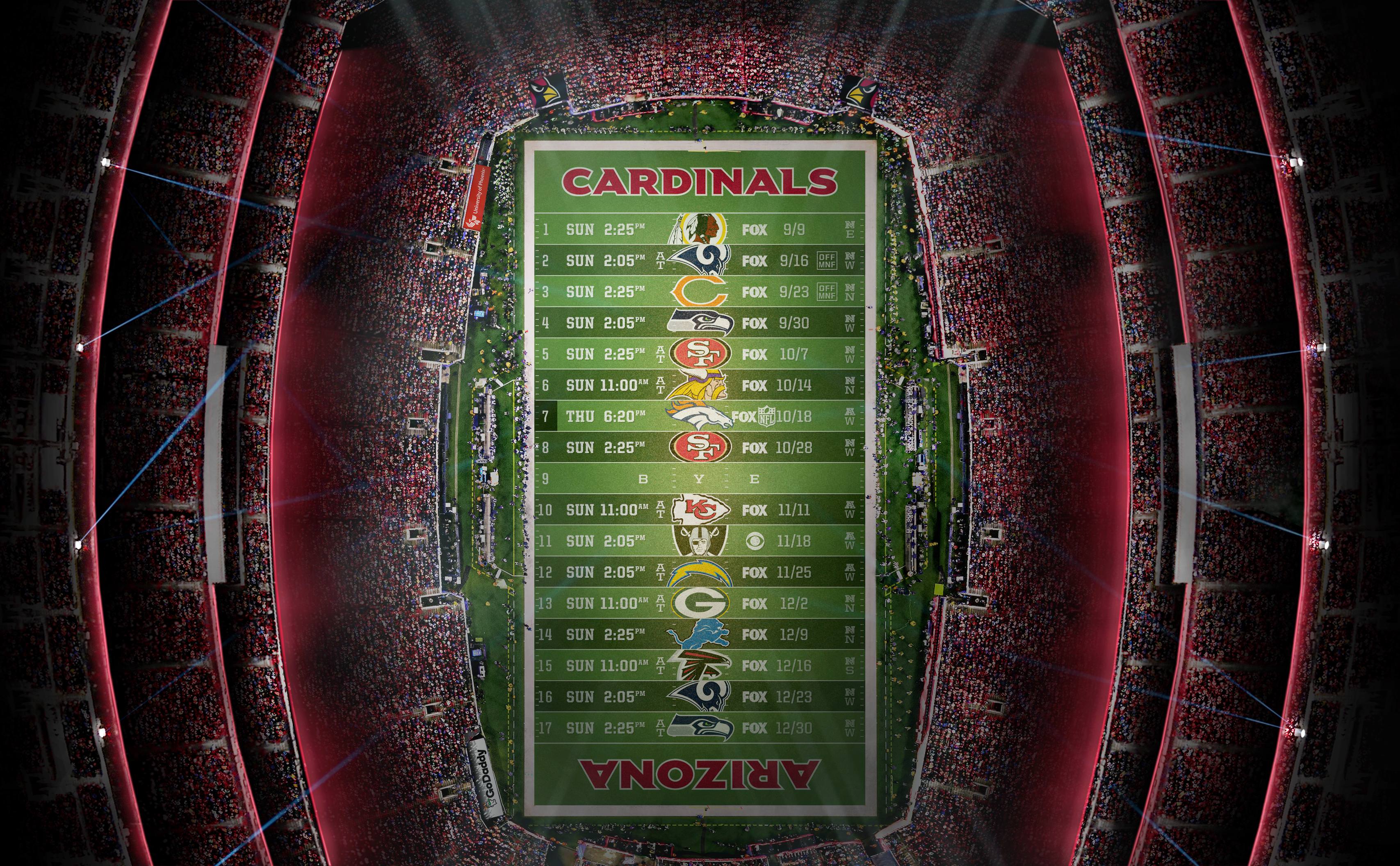 Arizona Cardinals Stadium Schedule Wallpaper Azcardinals