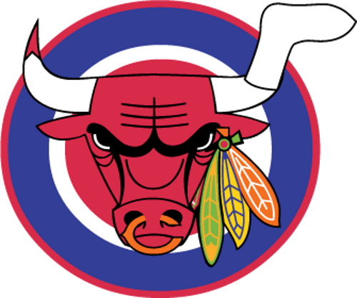 Chicago Sports Teams Logos Combined Sports team logos combined