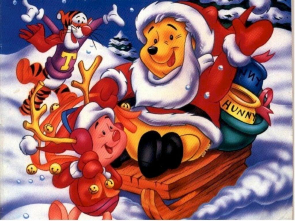 Cartoon Tattoo Pictures Winnie The Pooh And Friends At Christmas Day