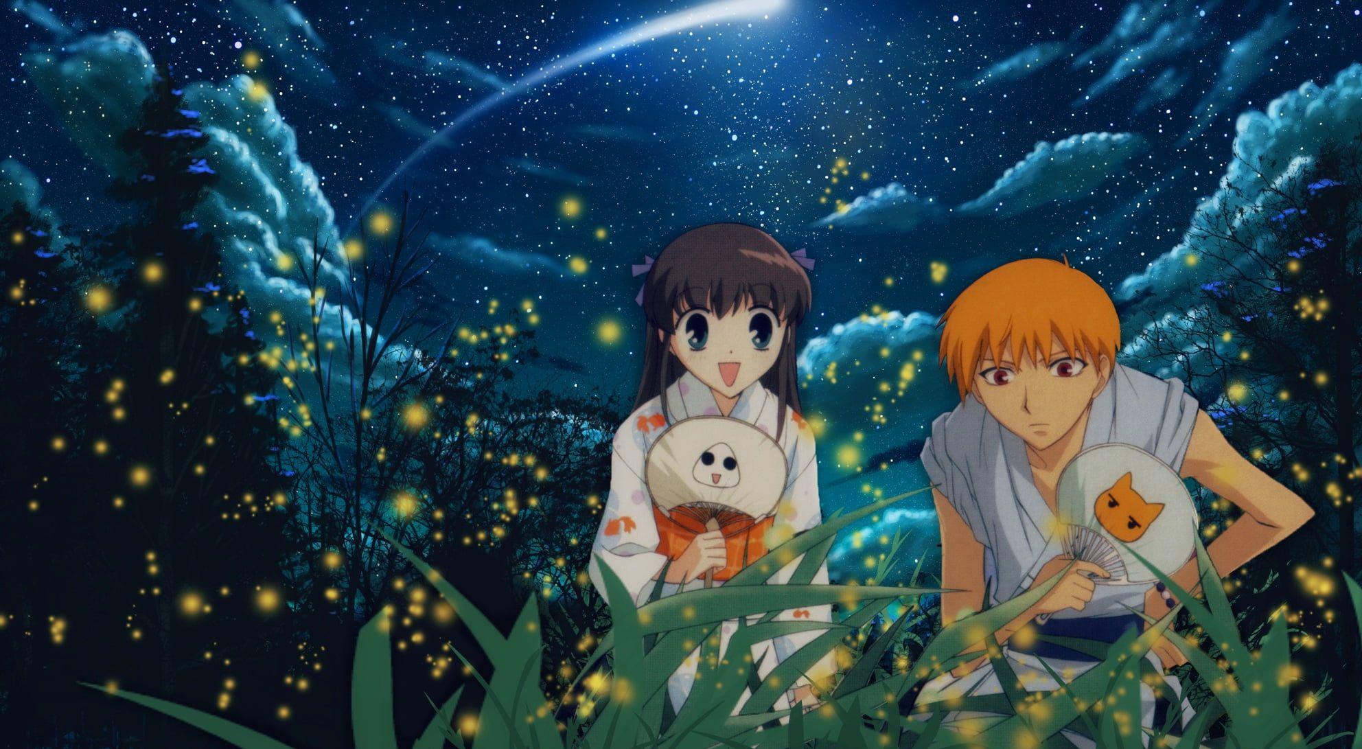 Anime Fruits Basket Kyo Sohma Tohru Honda 1080p Wallpaper