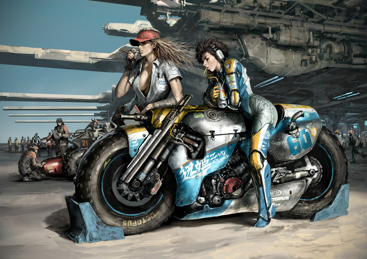 Biker Art Wallpaper