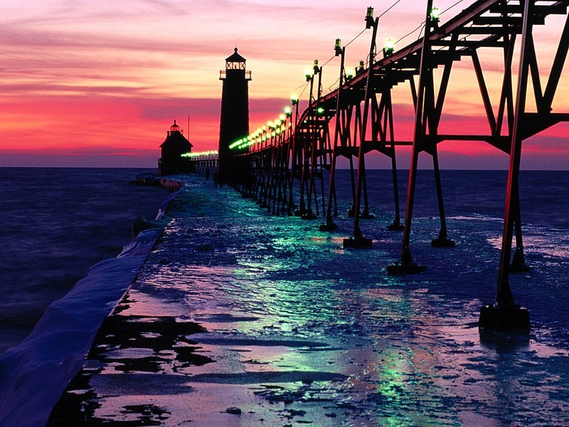  Grand Wallpaper 800x600 Lighthouses Grand South Michigan Haven